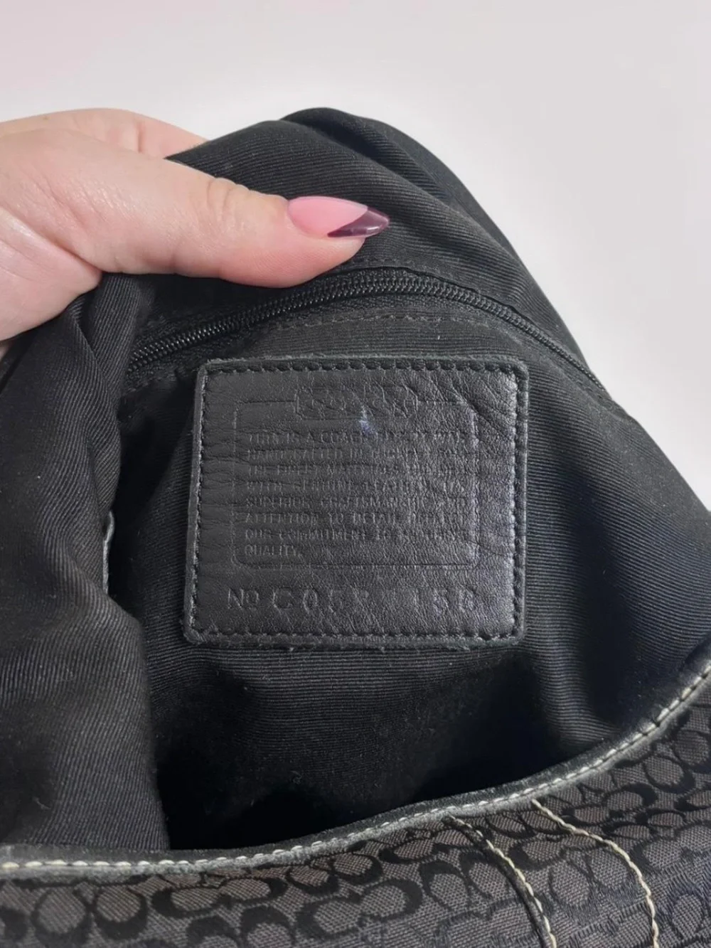 Coach Signature Hobo Bag with Tassel